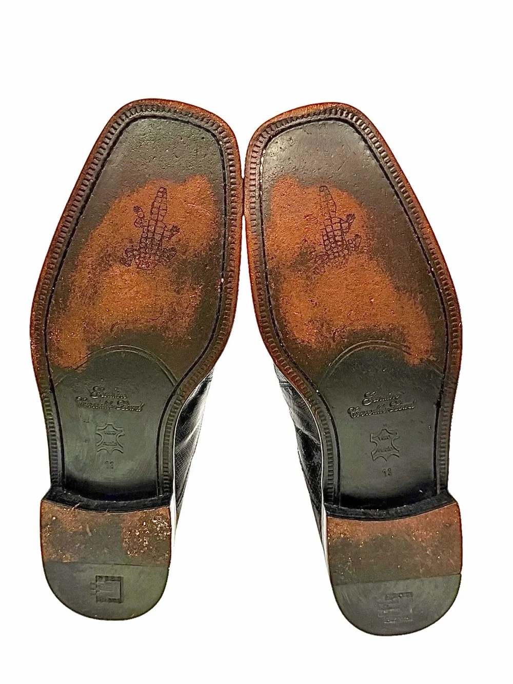 David Eden Exotic Black Crocodile & Lizard Oxford Dress Shoes Men’s Size 13